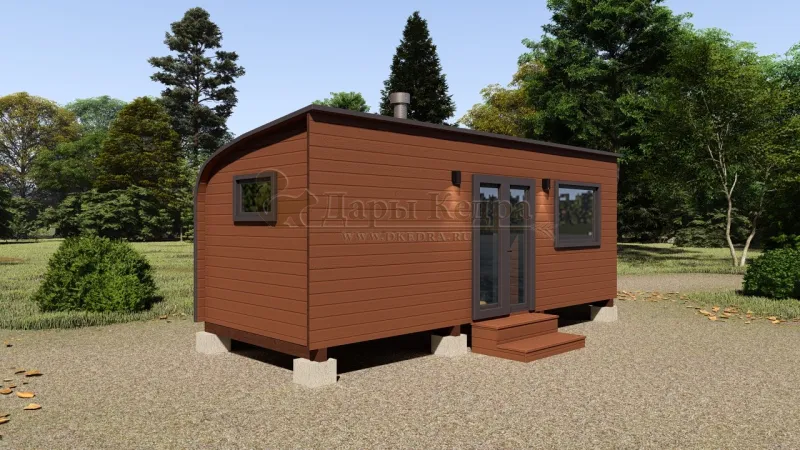 Баня «Парус» из кедра 6х2,2 метра (вариант 1)